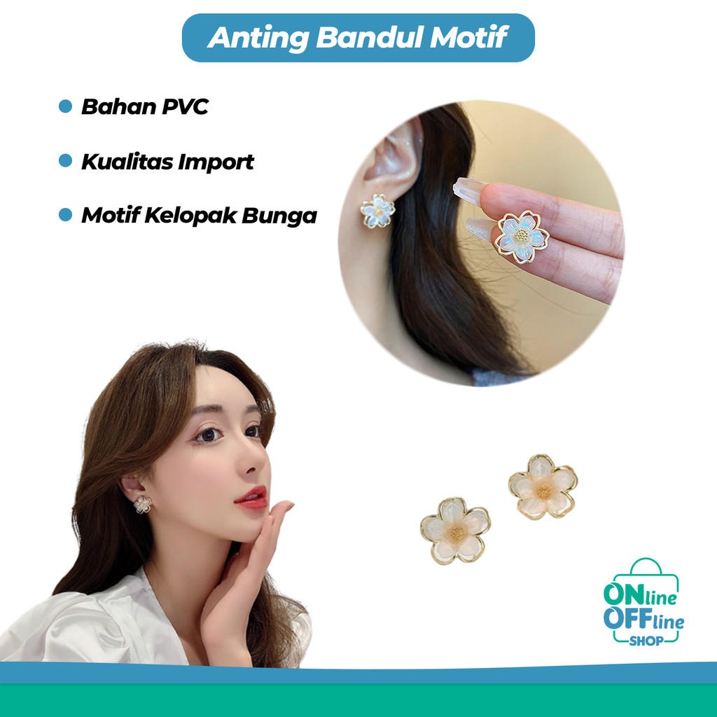 ต่างหูกลีบดอกไม้สวยงาม OOS 1223