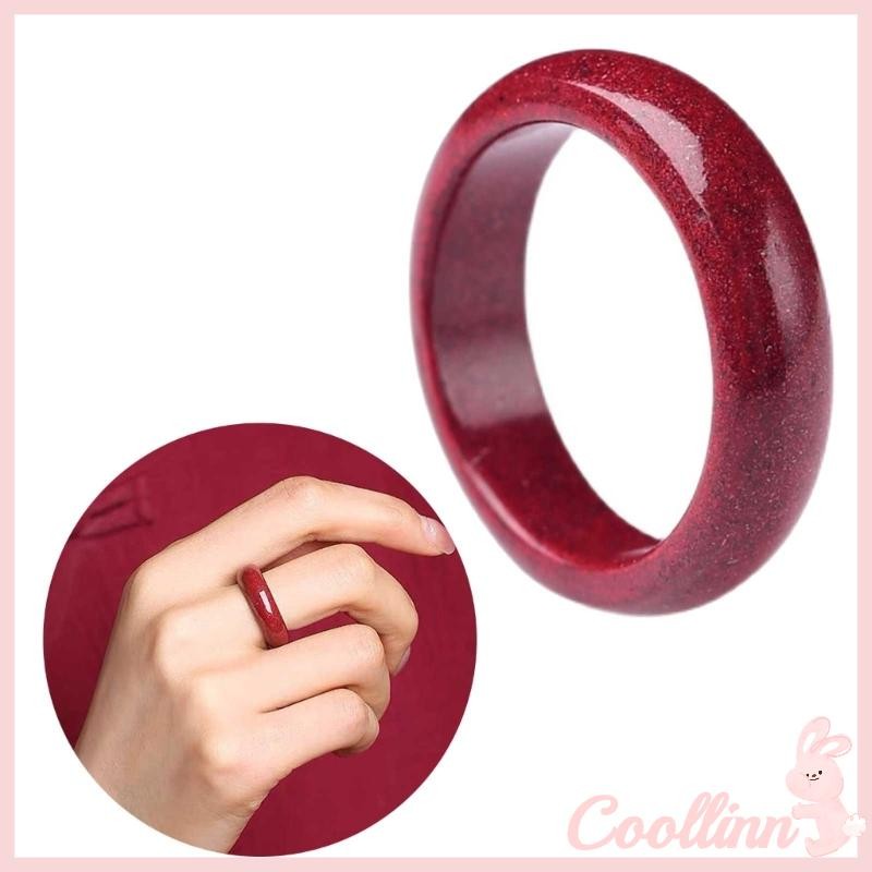 แหวนนำโชค Feng Shui สีแดง ทำจากเงินและทับทิม เพื่อดึงดูดความมั่งคั่ง และปกป้องเจ้าของ