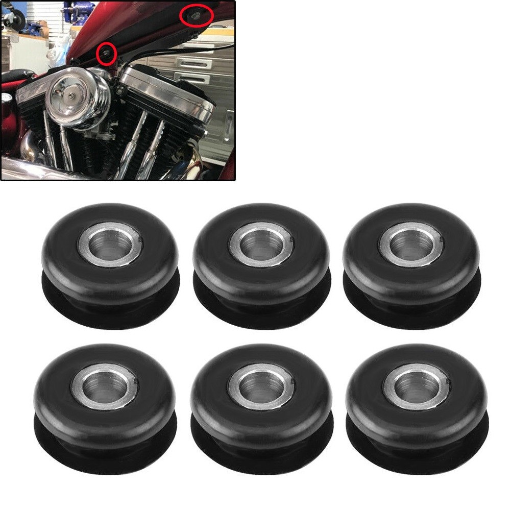 รถจักรยานยนต์แก๊สถังน้ํามันเชื้อเพลิงติดยาง Grommets Pad Trim สําหรับ Harley FatBob FatBoy Softail H