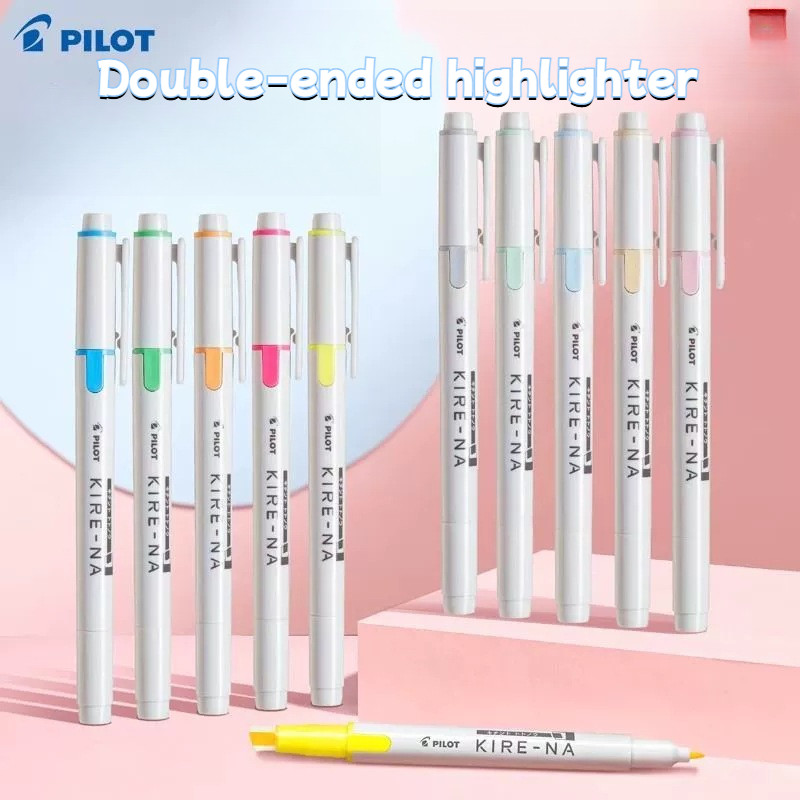 Japan Pilot Highlighter KIRE-NA KIRE-NA Dual Rail Soft Tip Dual Tip Marker Highlighter Quick Drying