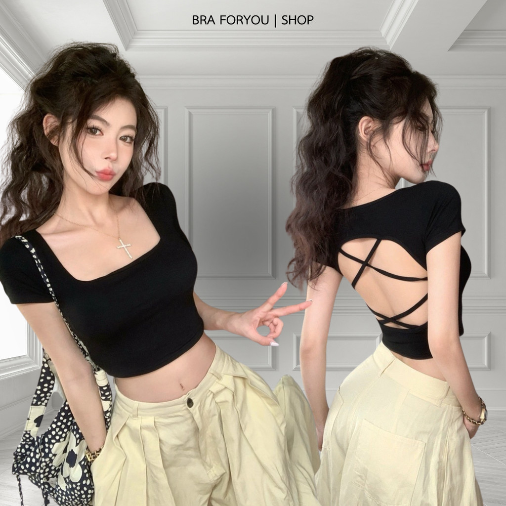 Bra Foryou เสื้อยืดหลังเซ็กซี่ผาเรย่อน (A072) Women สำหรับสาวตัวเล็ก เสื้อผ้าผู้หญิง