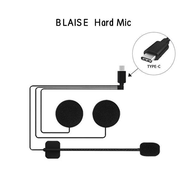 BLAISE อุปกรณ์เสริมชุดไมค์ลำโพงสำหรับบลูทูธติดหมวกกันน็อค ไมค์แข็ง ไมค์2in1