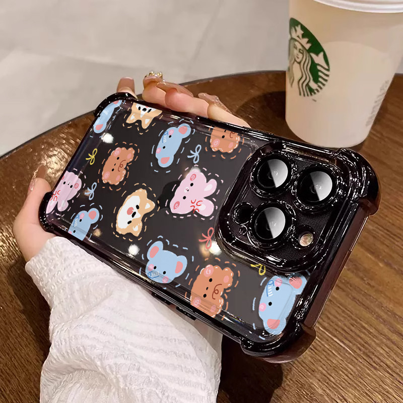 3 in1 สัตว์น่ารักสําหรับ Honor 400 Lite 400 PRO 100 PRO 200 300 PRO 300U เคสโทรศัพท์ Soft Anti fall กรณี - รูปที่ 6