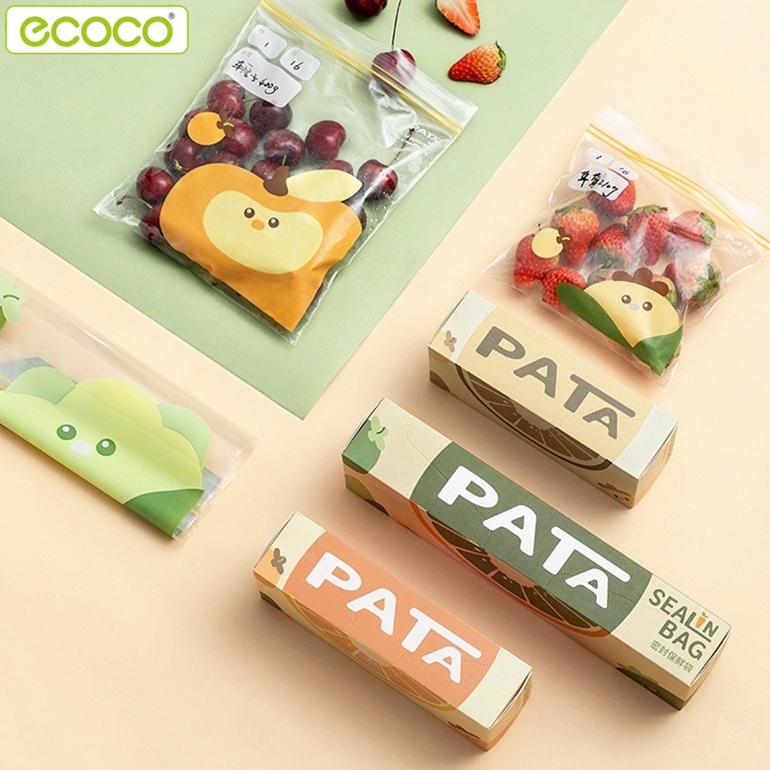 Ecoco ถุงแช่แข็ง ถุงซิปล็อค ถนอมอาหารใส่อาหาร