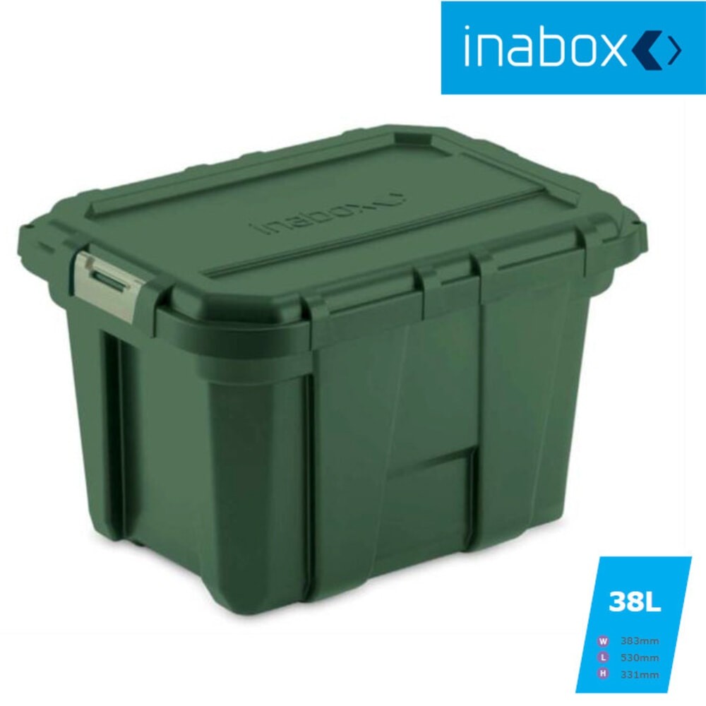 Ghouse Online INABOX กล่องเก็บของ Heavy Armour N80216GN-38L ขนาด 38.3x33.1x53 cm. สีเขียว สินค้าขายด