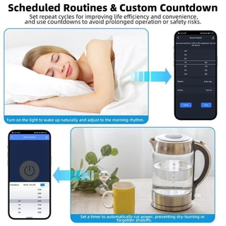 GOOJODOQ Wifi ปลั๊กอัจฉริยะพร้อมซ็อกเก็ตควบคุม APP Adaptor US Wireless Outlet Power Charger Converter