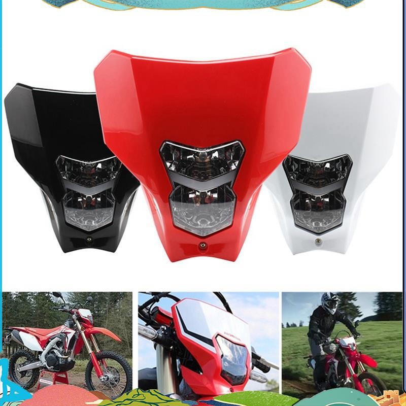 สําหรับ CRF450L CRF450XR CRF 450L 450XR 450 L XR Off-Road ไฟหน้ารถจักรยานยนต์ Ghost Face Mask พร้อมฮ