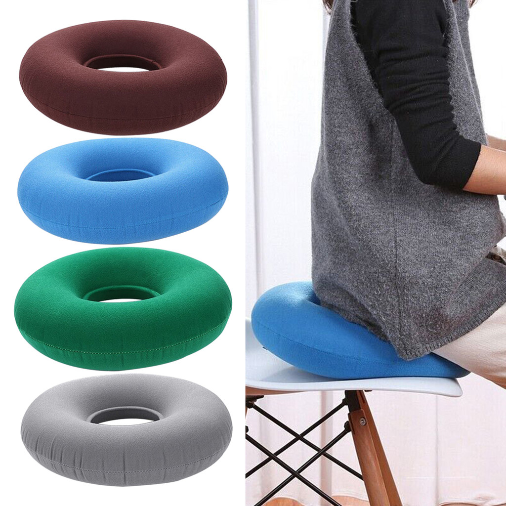 Tailbone Pain Relief Donut Cushion Home Office ใช้หมอน Donut เบาะรองนั่ง Hemorrhoid สําหรับความดัน Sores