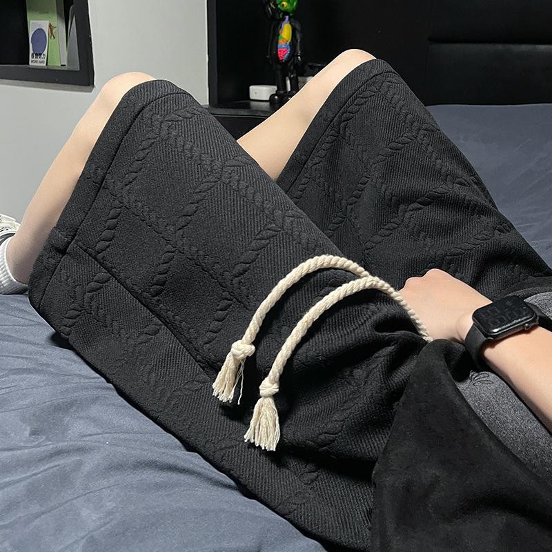 夏季大码斤潮牌重磅高街篮球华夫格短裤宽松美式休闲五分裤Summer plus size trendy brand heavyweight high street basketball waffle20