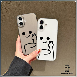 กรณีโทรศัพท์ จัดส่งจากประเทศไทย คาราแคเตอร์ขี้เถาfor iPhone14 11 12 13 15 16 PROMAX X XS MAX XR 7/8P ป้องกันลายนิ้วมือ