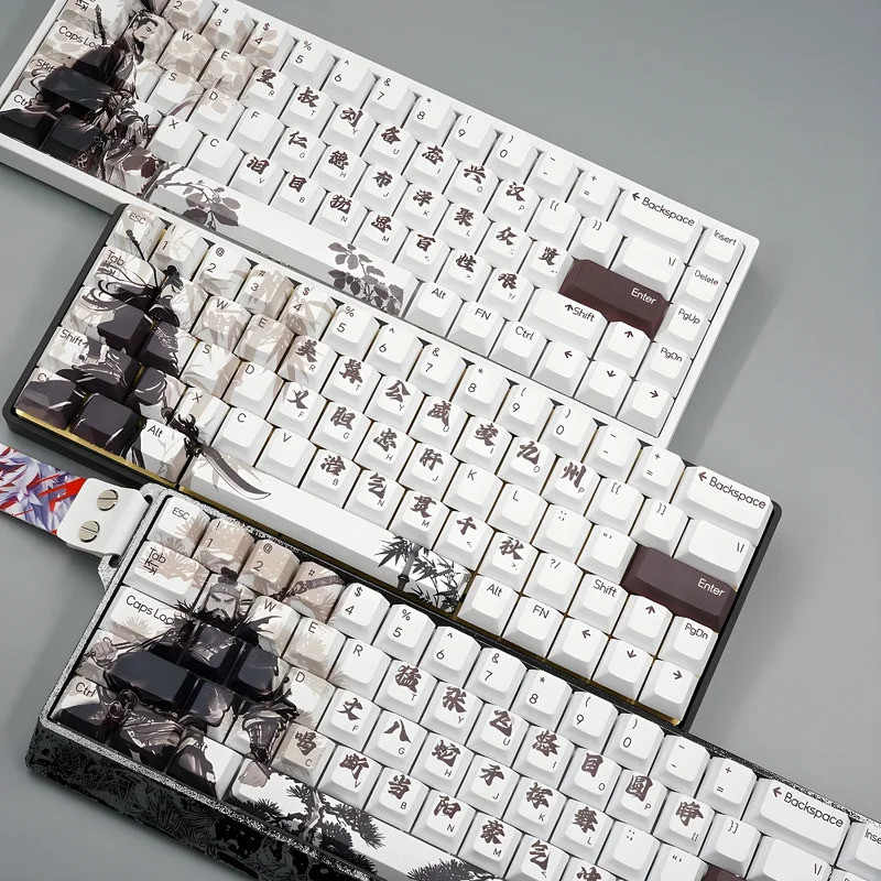 Vintage Cherry PBT 75 Key Personalised Keyboard Cap Set สําหรับ Garlion Nan68 Win68 Magnetic Axis Me