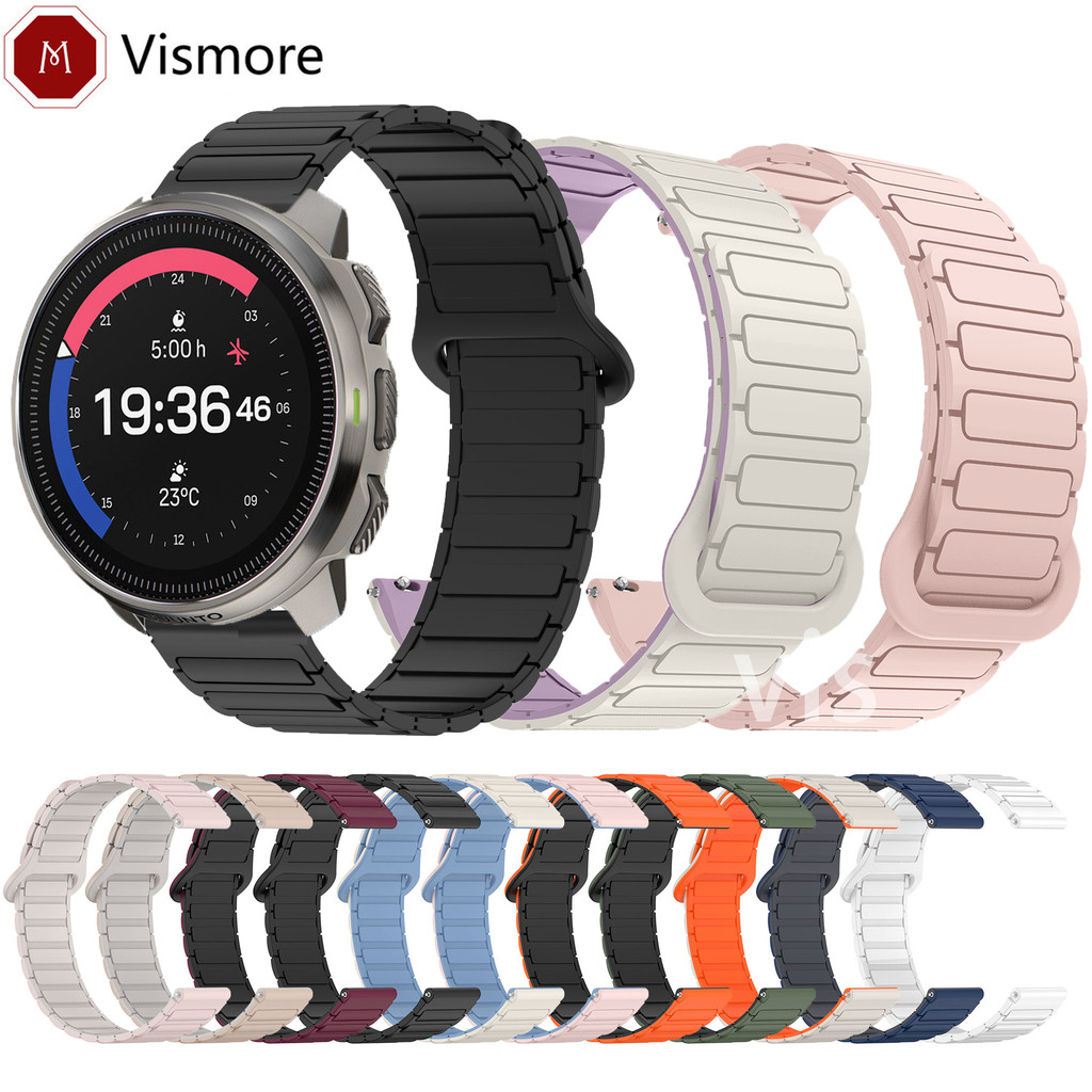 ใหม่ Strong สายรัดแม่เหล็กสําหรับ SUUNTO 9 PEAK PRO/9 5 PEAK DLC/SUUNTO 3 ฟิตเนส/RACE/Ocean/VERSAL/Run ซิลิโคน Loop กันน้ําเหงื่อ Breathable
