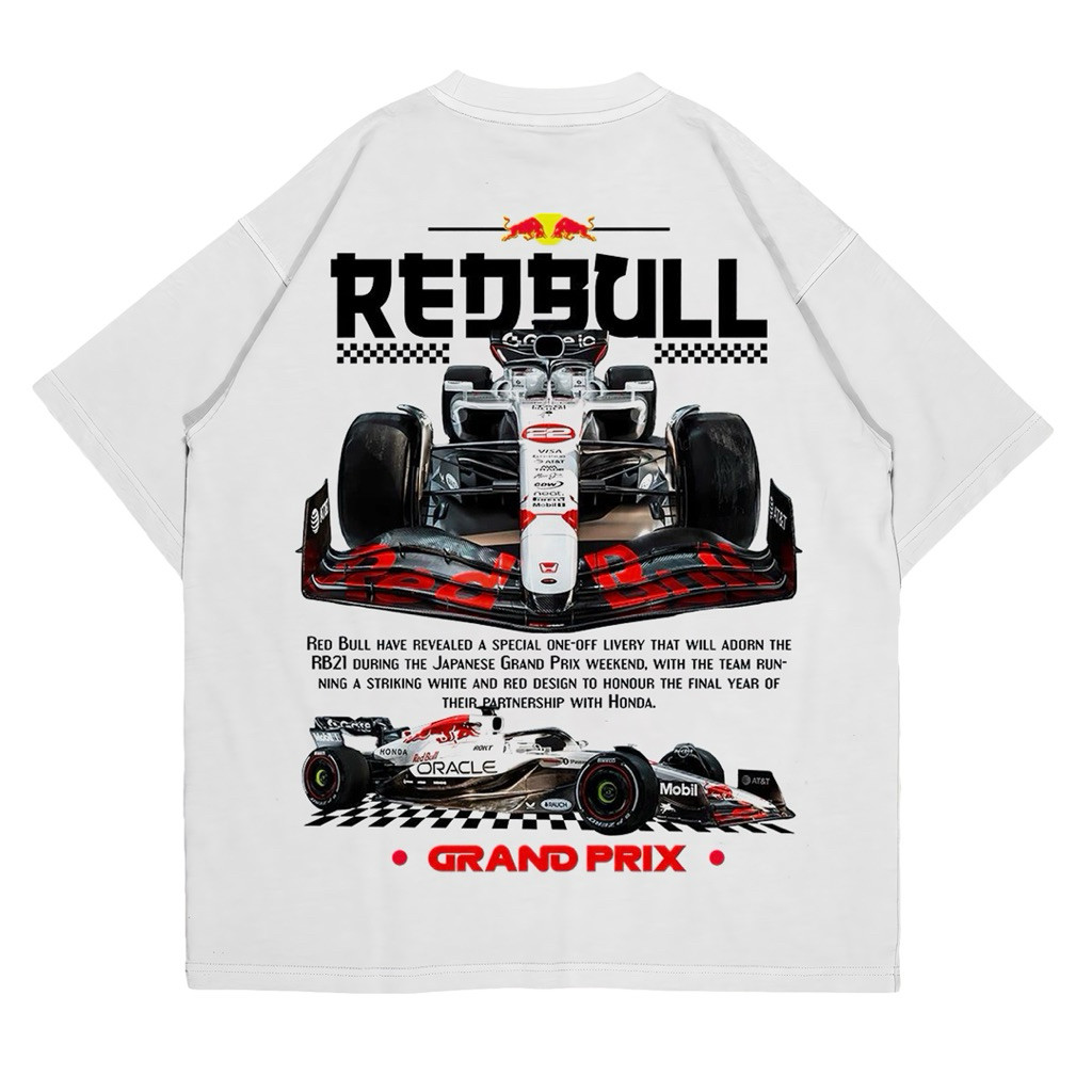 เสื้อยืด F1 RACING TEAM REDBULL | เสื้อยืดรถแข่ง | หวี พรีเมี่ยม 24s | ผู้ชายและผู้หญิง