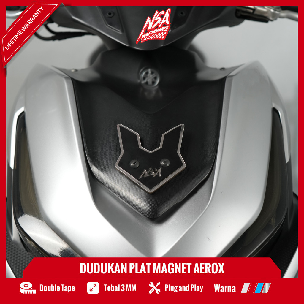 NSA MAGNETIC LOCATION PLATE HOLDER RABBIT AEROX NEW/OLD Yamaha Aerox NSA PERFORMANCE อุปกรณ์เสริมรถจ