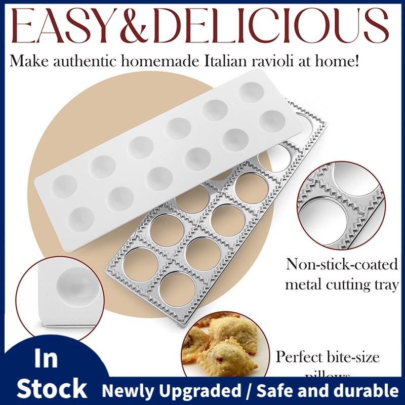 Ravioli Maker แม่พิมพ์ Potsticker เนื้อ Dumpling Maker, Ravioli แสตมป์พาสต้าชุดทําพาสต้าเครื่องมือ