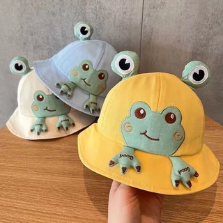 🐸หมวกกันแดดเด็กน้อยรูปกบ น่ารัก หมวกบางสำหรับฤดูใบไม้ผลิและใบไม้ร่วง หมวกกันแดดสำหรับเด็กชายเด็กหญิง ท่องเที่ยว