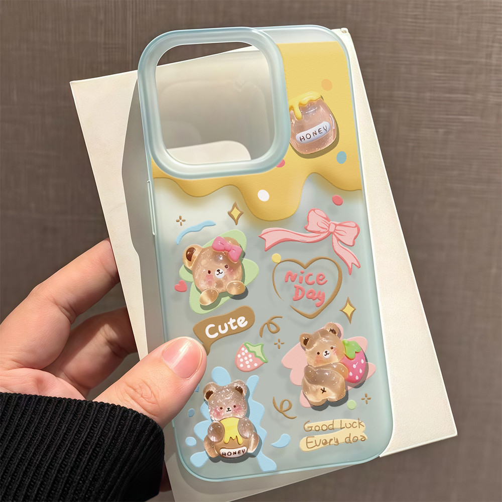 จัดส่งในพื้นที่ เคสมีน้ำค้างแข็งTPU รู้สึกดี มีสีสัน For IPhone16 15 14 13 11 7 8 plus Pro Promax X XR XSMAX DKMS512 - รูปที่ 6