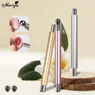 Monja แท่งแม่เหล็กสําหรับ Cat Eye เจลโปแลนด์ดูด Dual Ends Magnetic Ball เล็บออกแบบเครื่องมือ Tool