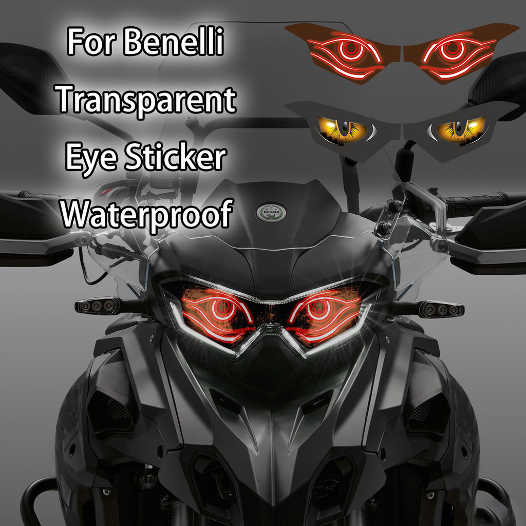สําหรับ Benelli โปร่งใส Eye สติกเกอร์ไวนิลกันน้ําอุปกรณ์เสริมรถจักรยานยนต์ Decal