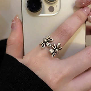 แหวนดอกไม้โลหะผสมสำหรับ 여성