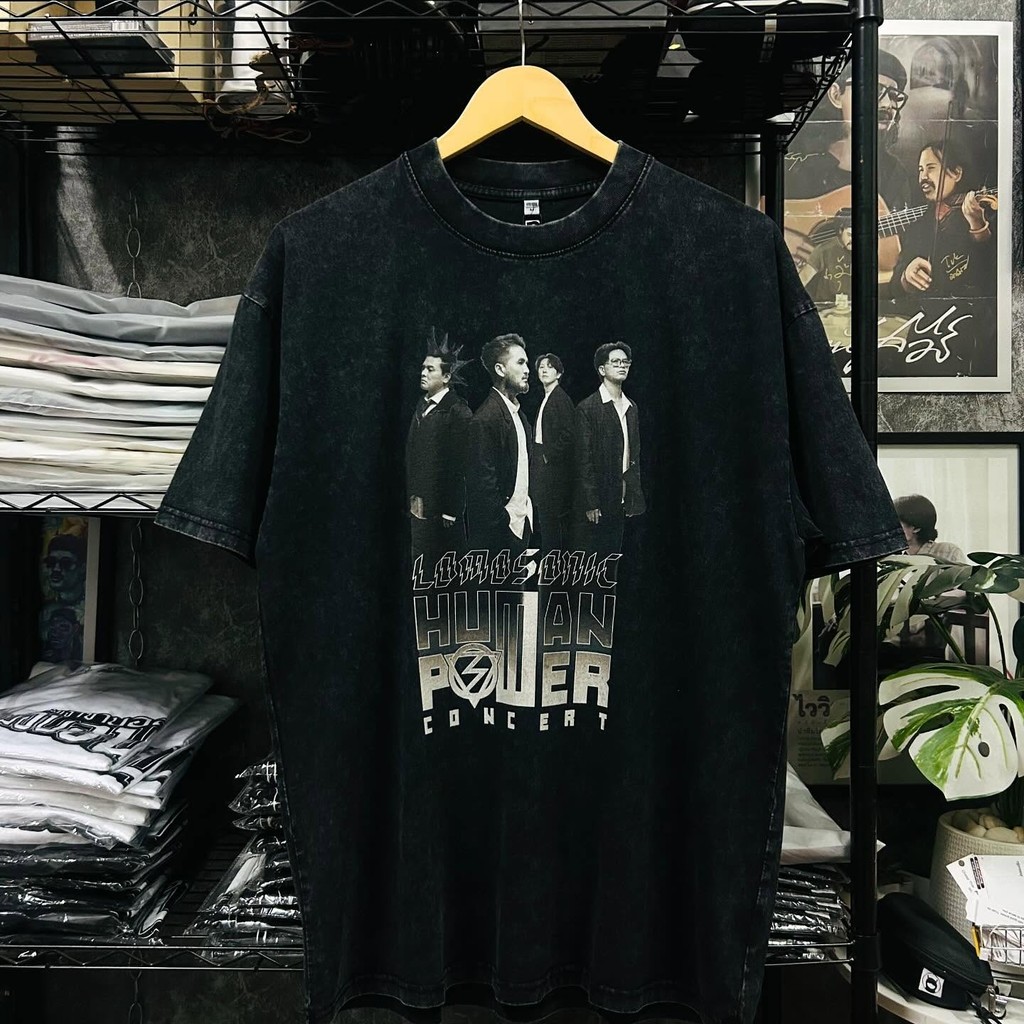 🍌 เสื้อยืดยอดนิยมขายร้อน LOMOSONIC human power concert เสื้อยืดสำหรับผู้ใหญ่ ผ้าฝ้าย คอกลม นุ่ม สบาย