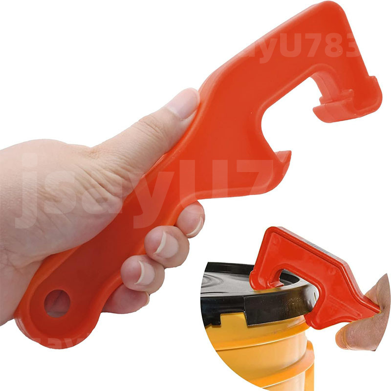 🏠jsayu ที่เปิดฝาถัง พลาสติก ตะขอซีเปิดฝาถังสี แบบพลาสติก ABS Bucket Opener - รูปที่ 3