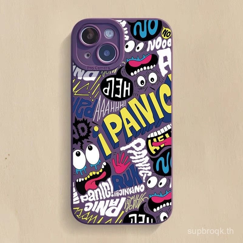 Surprised สีสัน Graffiti แฟชั่นสร้างสรรค์ที่ไม่ซ้ํากันขายร้อนเหมาะสําหรับ iPhone 16promax 15pro 14plus 13promax 12pro 11 xsmax xr 16 15 14pro 7plus เคสโทรศัพท์กันกระแทก - รูปที่ 2