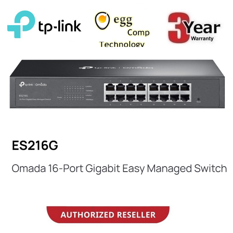 TP-LINK ES216G OMADA 16-PORT GIGABIT EASY MANAGED SWITCH
