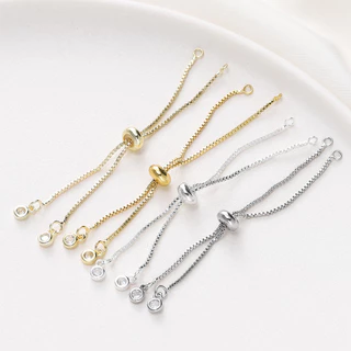 สายสร้อยข้อมือแบบรูดชุบทอง18K 5-12ซม 1-4ชิ้น คุณภาพสูง ไม่มีสีจางหายไป ลวดหรู แบบมินิมอล ชิ้นส่วนDIY