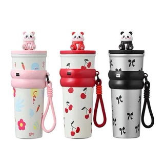 แก้วลายแพนด้า แก้วน้ำสแตนเลส 700ml. ลายแพนด้าสุดน่ารัก 3สีสดใส สแตนเลส304 เก็บอุณหภูมิร้อน/เย็นได้อย่างดี น้ำไม่รั่วซึม