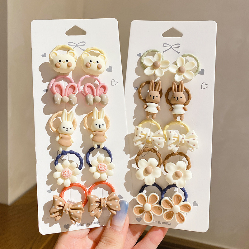 20ชิ้นเกาหลีแฟชั่นเด็กการ์ตูนหมียางรัดผมวงที่มีความยืดหยุ่นที่ดีและเชือกผมเด็กอุปกรณ์ผม - รูปที่ 5