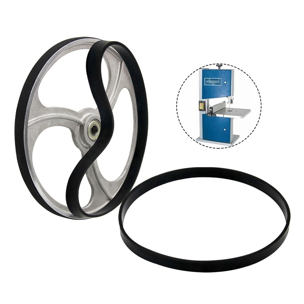 บททดสอบ 2 ชิ้น WoodWorking Band Saw Rubber Band Saw Scroll Wheel แหวนยาง 8-14 นิ้ว