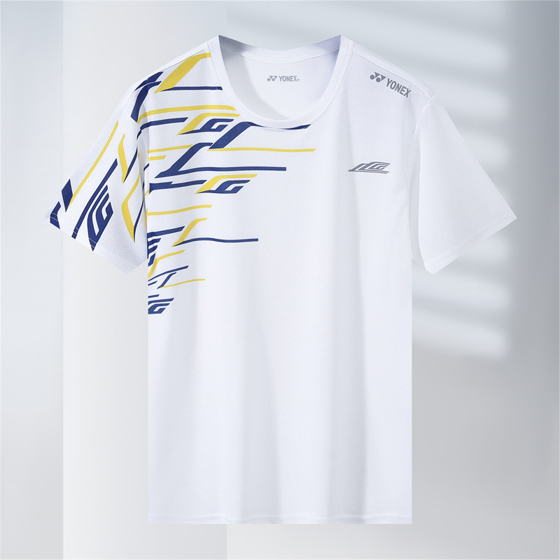 2024 ใช่ เสื้อแบดมินตันแขนสั้นผู้ชายและผู้หญิงแห้งเร็วระบายอากาศชุดกีฬาเทนนิสเสื้อยืด