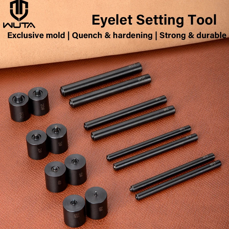 Wuta Professional ตาไก่ Setter Grommet เครื่องมือติดตั้งตาไก่แม่พิมพ์เครื่องมือหนัง Craft Handmade Fixing เครื่องมืออุปกรณ์เสริม