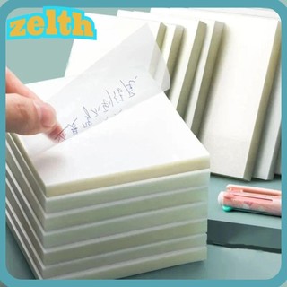 Zelth กระดาษโน้ต 50 แผ่น, กระดาษโน้ตกันน้ํา 50 แผ่น, เครื่องหมายบุ๊คมาร์คโปร่งใส