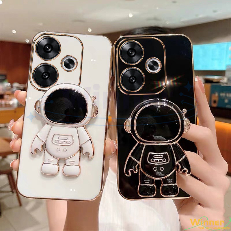 เคส Poco F6 F6 Pro F5 F5 Pro F3 X6 Pro นักบินอวกาศสามมิติขาตั้งเคสโทรศัพท์ 1YHY