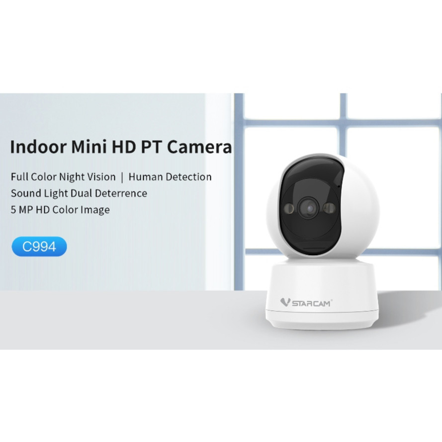 กันขโมย Vstarcam C994 ใหม่ล่าสุด (รองรับ WiFi 5G) กล้องวงจรปิดไร้สาย Indoor ความละเอียด 5MP มีระบบ A