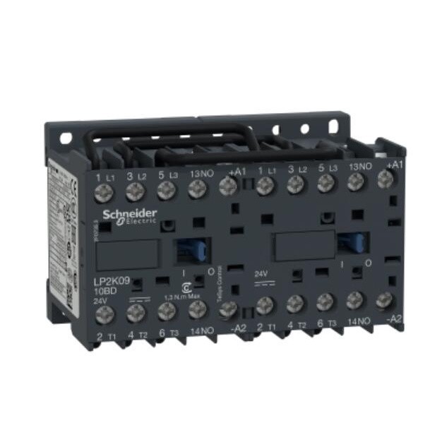 ✫LP2-K0910BD LP2K0910BD TeSys K reversing contactor - 3P - AC-3 = 440 V 9 A - 1 NO - 24 V DC coil