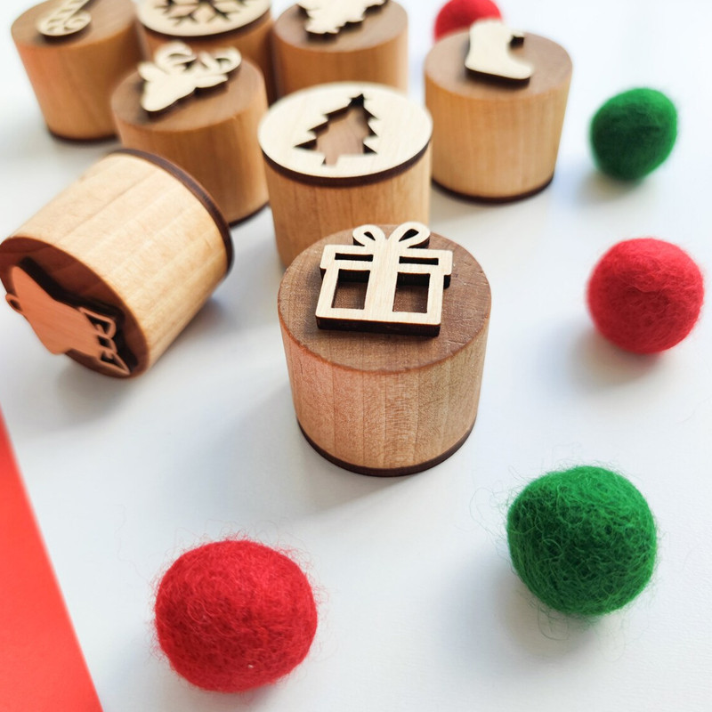 มีของ ชุดของเล่น DIY สำหรับเด็กในเทศกาลคริสต์มาส เซตทํากิ๊ฟ diy แป้งโดว์ play doh Montessori Stamp