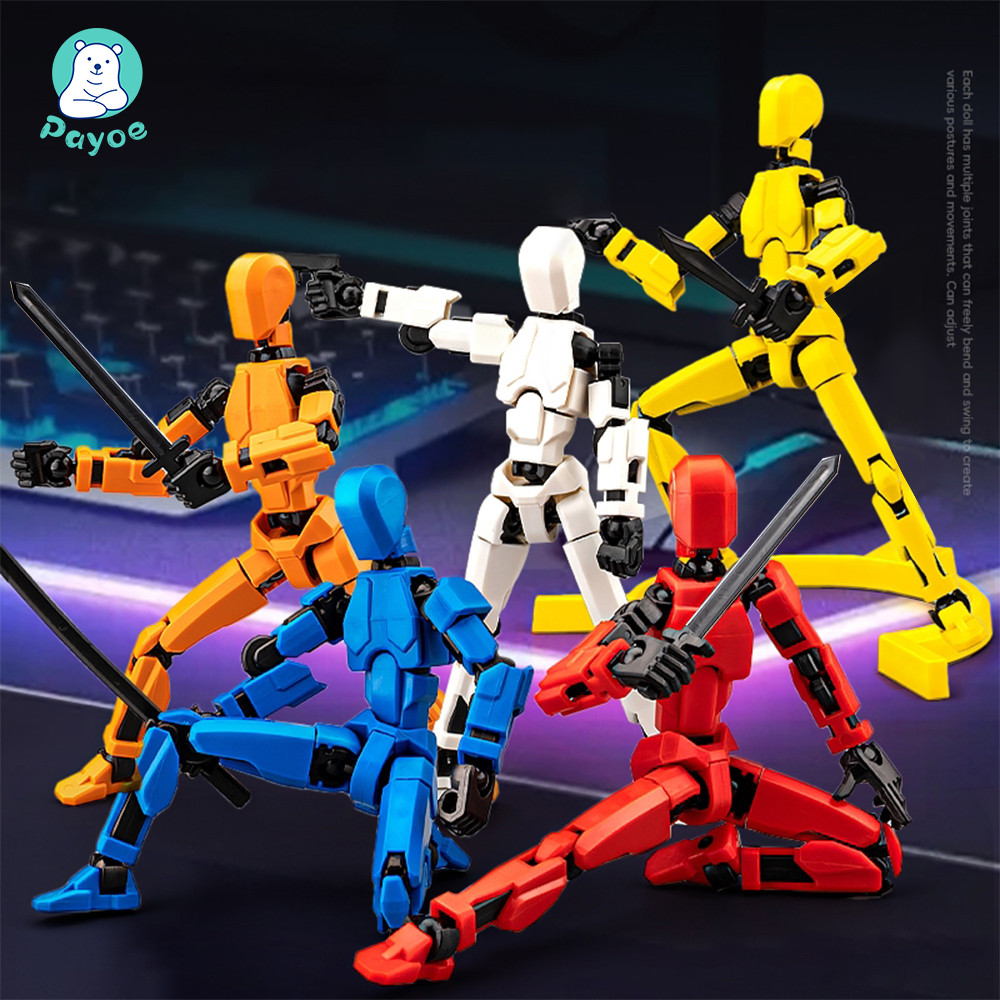 PAYOE หุ่นยนต์ 3D ข้อต่อขยับได้ ตัวละครอะนิเมะ -ของเล่นปลอม หุ่นยนต์ diy ของเล่นหุ่น robot toy หุ่นยนต์ 13 ข้อต่อ