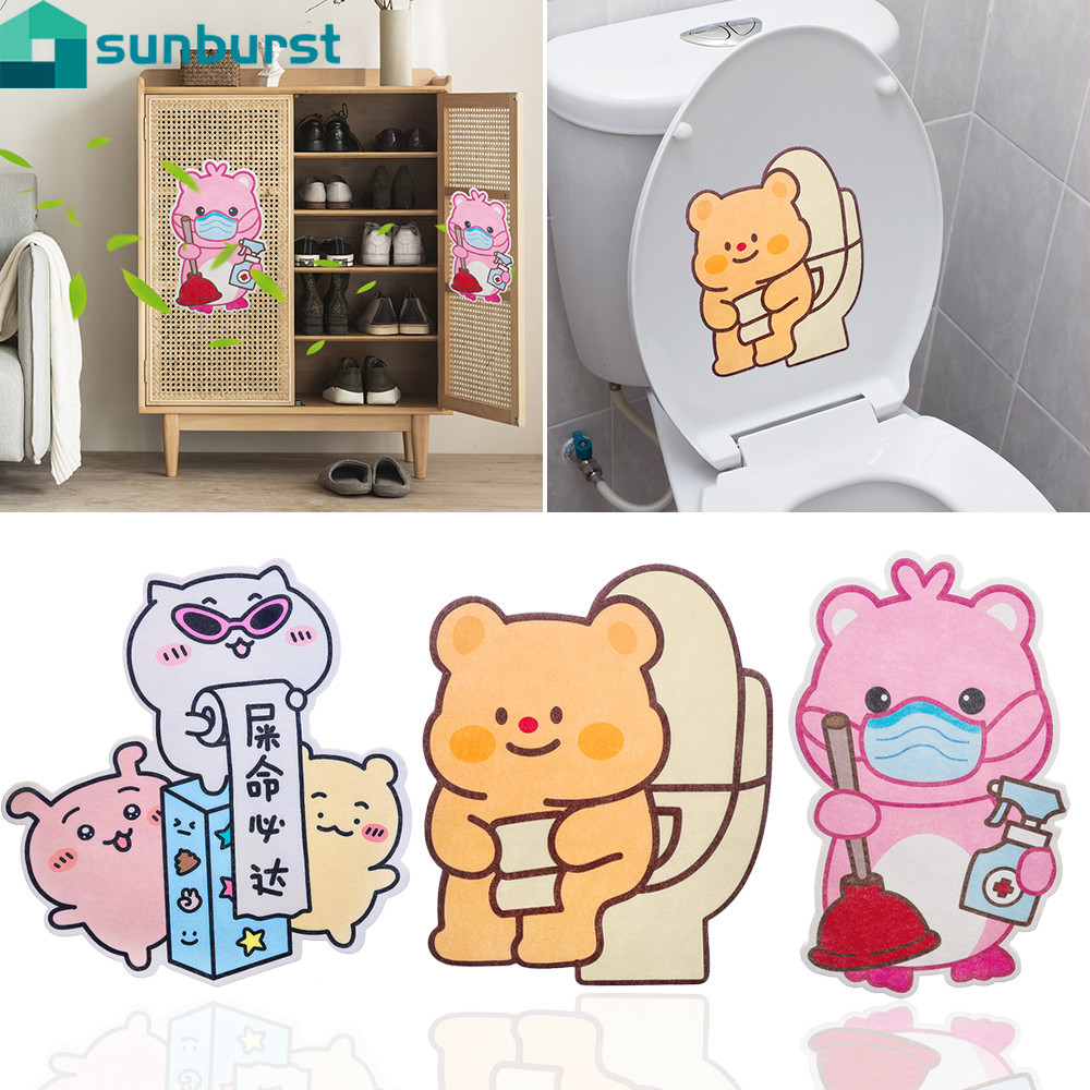 2 ชิ้น Air Freshening สติกเกอร์ - แผ่นดับกลิ่นชักโครก - สติกเกอร์ระงับกลิ่นกายหอมรูปสัตว์ - แผ่นวางกลิ่นห้องน้ํา - แผ่นหอมแบบมีกาวในตัว - สําหรับห้องน้ํา