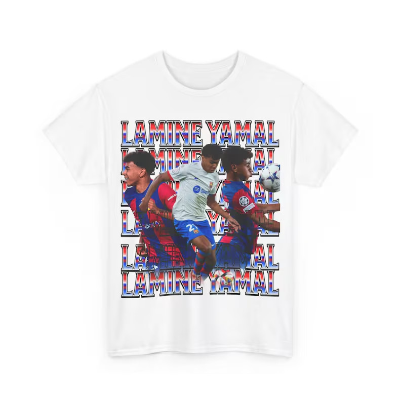 T-shirt Lamine Yamal, T-shirt Barcelona, Spanje Yamal Tee, T-shirt Lamine Player, Euro Spanje Lamine