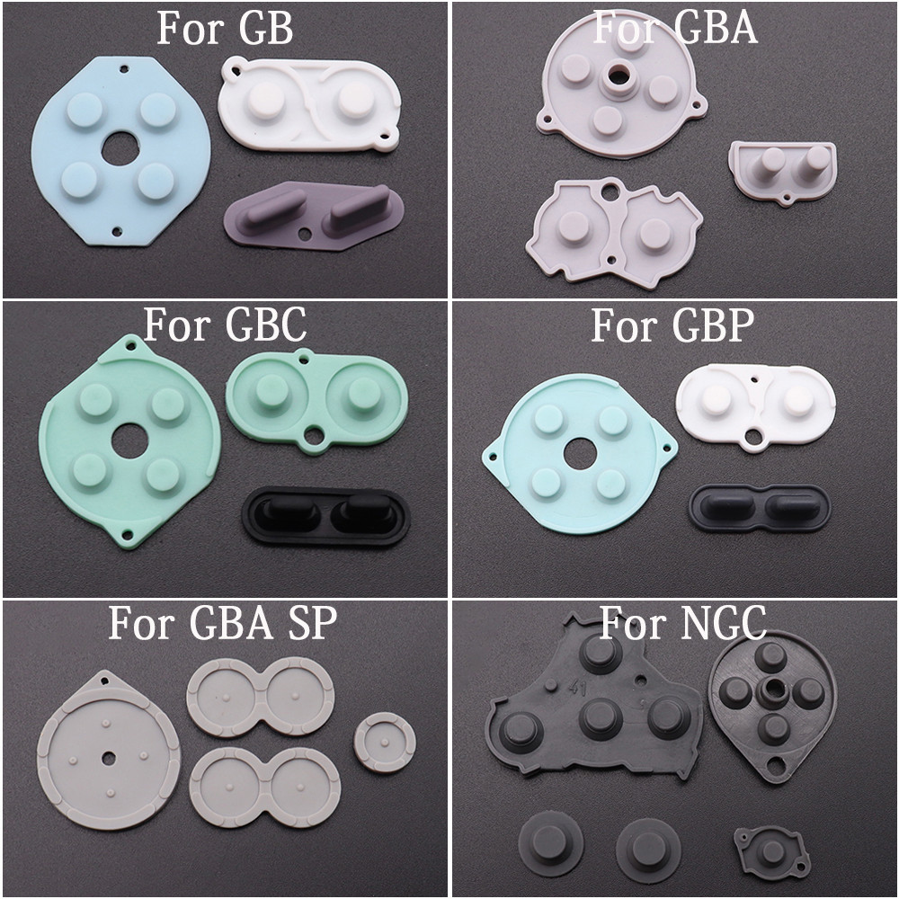 1 ชุดยาง Conductive ปุ่มสําหรับ Nintendo Game Boy Classic GB GB GBC GBA GBP NGC GBA SP ซิลิโคนเริ่มเลือกปุ่มกด AB D-pad ปุ่ม
