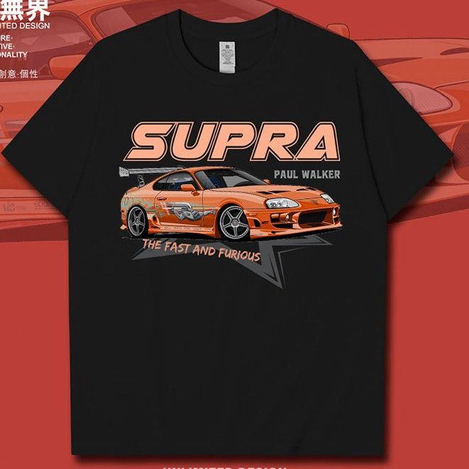 T-ShirtToyota SUPRA รถเสื้อยืดผ้าฝ้าย T เสื้อ Tee ผู้ชายผู้หญิง Unisex Baju Lelaki Wanita Perempuan S-5XL