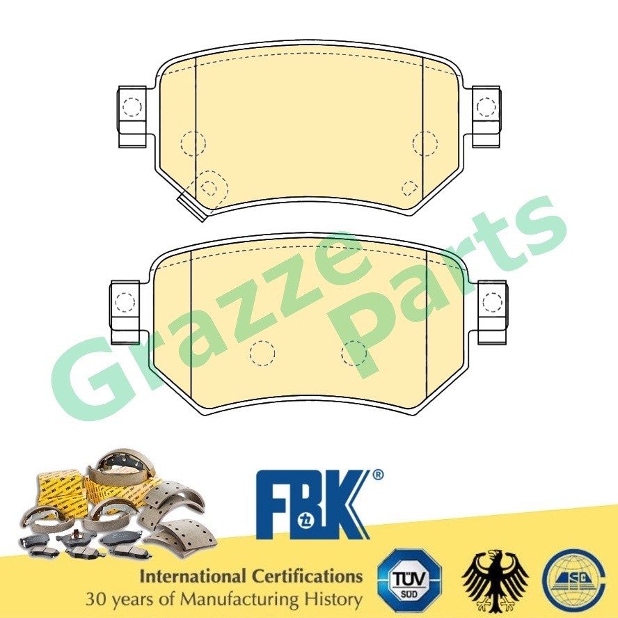 FBK ผ้าดิสเบรคด้านหลังสําหรับ FD3918MS Mazda 6 GJ 2012