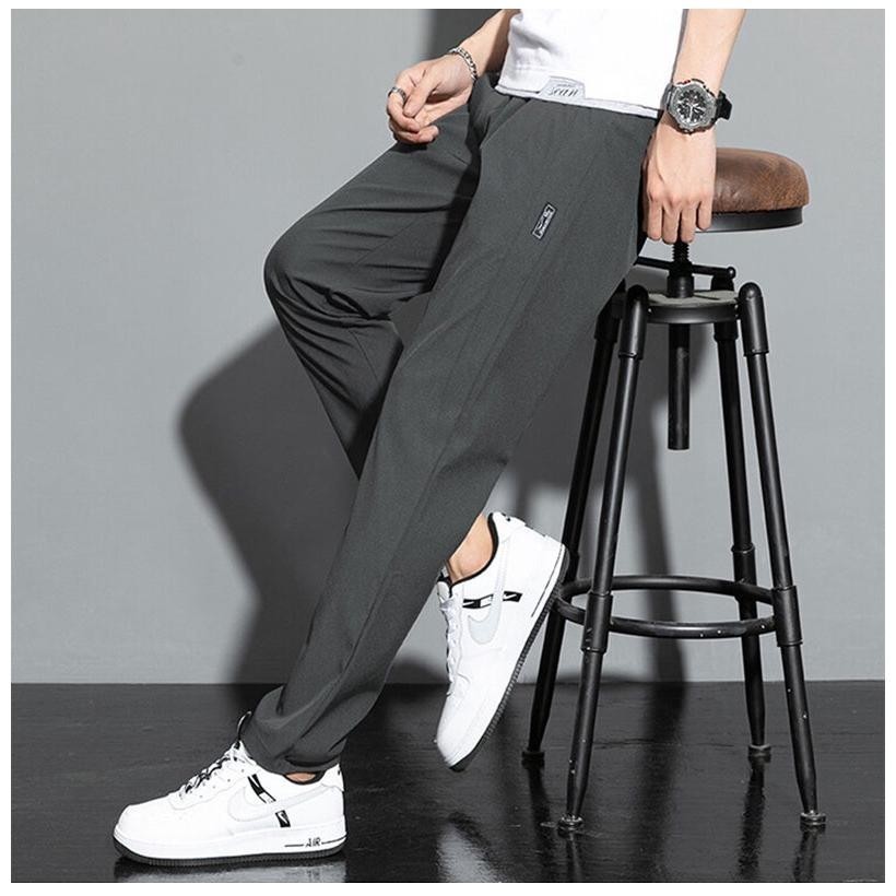 MANMAN กางเกงผู้ชายกางเกงตรงประเภทกีฬากางเกงลําลองสามสีที่มีอยู่