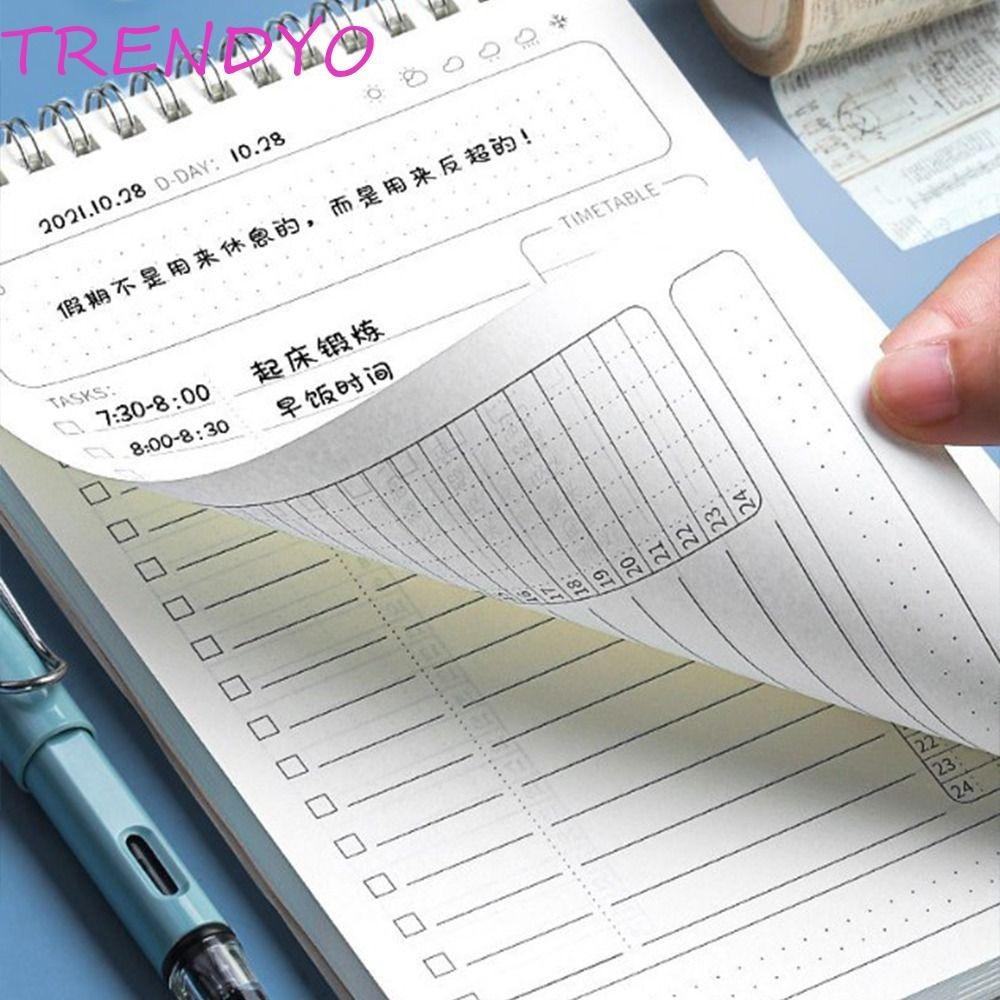 Trendyo Schedules Organizer, Self Inspection Form Daily Planner Chart To Do List Planner, Korean Style Time Management Writing Filling Loose Leaf Chors Checklist Children