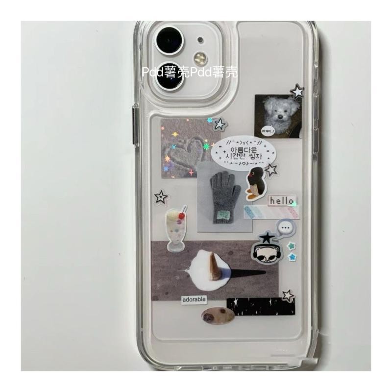 เคสโทรศัพท์ลูกสุนัขเพนกวินน่ารักโปร่งใสทนต่อการตก iPhone11 12 13 14 Pro Plus Promax เคส iphone 7 7plus 8 8plus xs xr 11 12 13 14 Pro Plus Promax