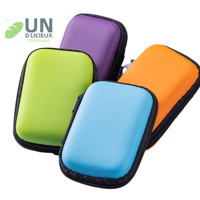 ดี Creative Portable Hard Disk Mini Storage Bag อุปกรณ์เสริมสําหรับเล่นเกม Travel Zipper Hard Case Storage Bag Data Cable Sundries Bag ดี