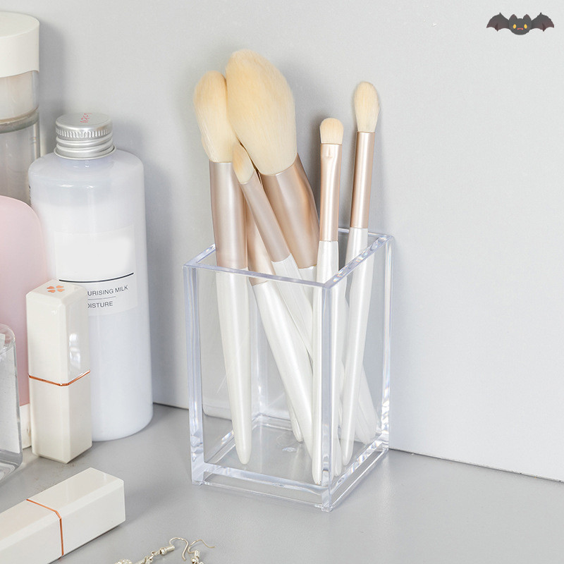 [PE] Make Up Organizer แปรงแต่งหน้าพลาสติกหม้อเก็บอะคริลิคสําหรับผู้ถือเครื่องสําอางโต๊ะเครื่องสําอางค์คอนเทนเนอร์ TH